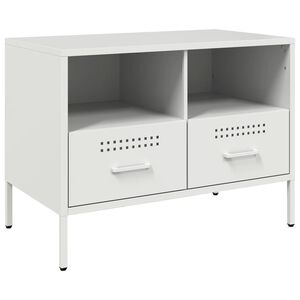 vidaXL Mobile TV Bianco 68x39x50,5 cm in Acciaio