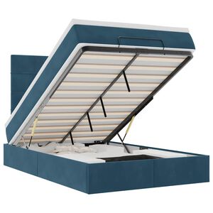 vidaXL Struttura Letto Pouf con Materassi 120x190 cm Velluto