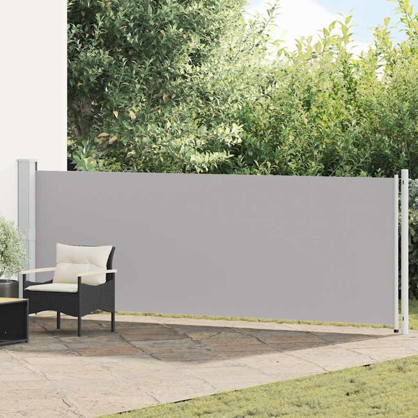 vidaXL Tenda Laterale Retrattile per Patio 140x600 cm Grigio