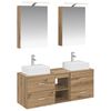 vidaXL Set di mobili per il bagno 5 pcs Rovere Artigianale