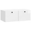 vidaXL Mobile Porta TV da Muro 78,5 x 41 x 30 cm Bianco Lucido