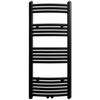 vidaXL Radiatore Centrale Portasciugamano Curvo Nero 500 x 1160 mm