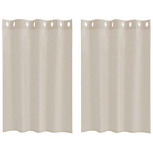 vidaXL Tenda in Velo con tende 2 pcs Sabbia 140 x 140 cm Poliestere