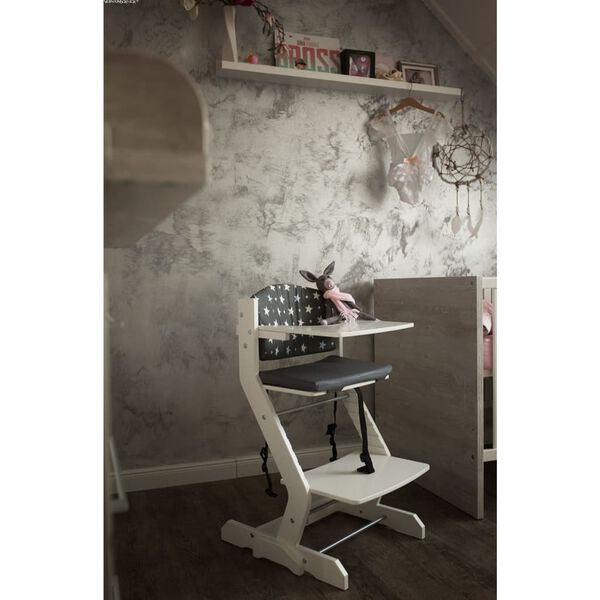 tiSsi Cuscino per Seggiolone Antracite Motivo a Stelle