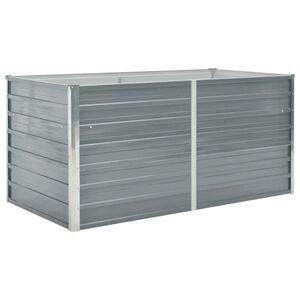 vidaXL Letto di Coltura Rialzato 160x80x77cm in Acciaio Zincato Grigio