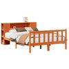 vidaXL Letto Libreria senza Materasso Marrone Cera 140x190 cm in Pino