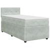 vidaXL Letto box spring con materasso Grigio Chiaro 90 x 190 cm