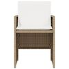 vidaXL Set da Bistr&ograve; 3 pz con Cuscini Beige in Polyrattan