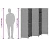 vidaXL Divider per stanze Beige 242 x 180 cm polyrattan