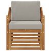 vidaXL Set di divani da esterno con cuscino Naturale 67 x 63 x 73 cm