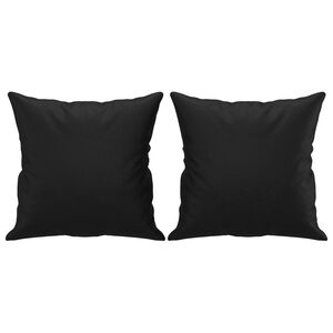 vidaXL Cuscini Decorativi 2pz Nero 40x40 cm in Similpelle