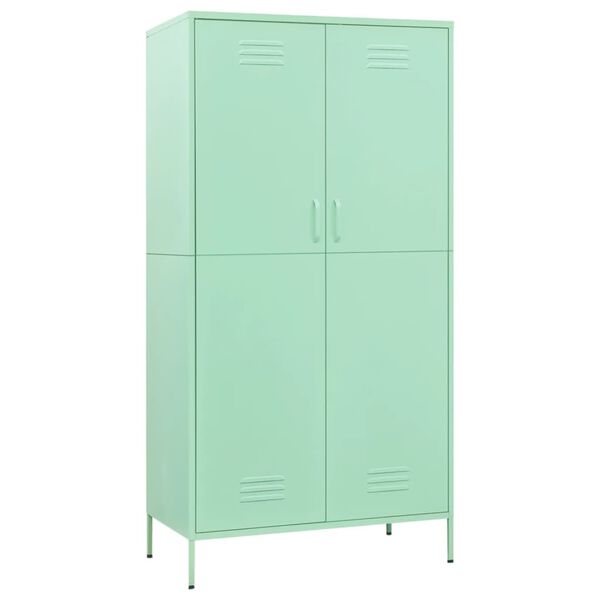 vidaXL Armadio Menta 90x50x180 cm in Acciaio