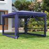 vidaXL Tenda per Feste con 4 Pareti Laterali in Rete Blu 3x4 m HDPE