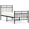 vidaXL Giroletto con Testiera e Pediera Metallo Nero 80x200 cm