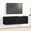 vidaXL Mobile TV Rovere Nero 100 x 30 x 30 cm Legno multistrato
