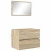 vidaXL Set di mobili per il bagno Rovere Sonoma Legno ingegnerizzato