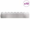 vidaXL Bordure per prato 10 pcs Argento 103 x 0,05 x 22 cm