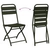 vidaXL Sedia Pieghevole da Giardino 2 pcs Verde 55 x 56.5 x 91cm