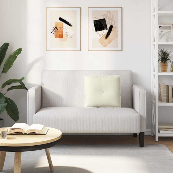 vidaXL Cuscino per Schiena Crema 50 x 45 cm Tessuto in Cords