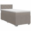 vidaXL Letto box spring con materasso Tortora 90 x 200 cm Tessuto