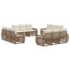 vidaXL Set Divano da Giardino 12 pcs Beige e Bianco Crema polyrattan