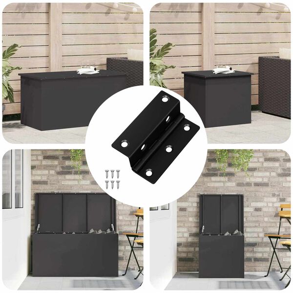 vidaXL Cerniera 12 pcs Nero 38 x 17 x 60 mm Ferro