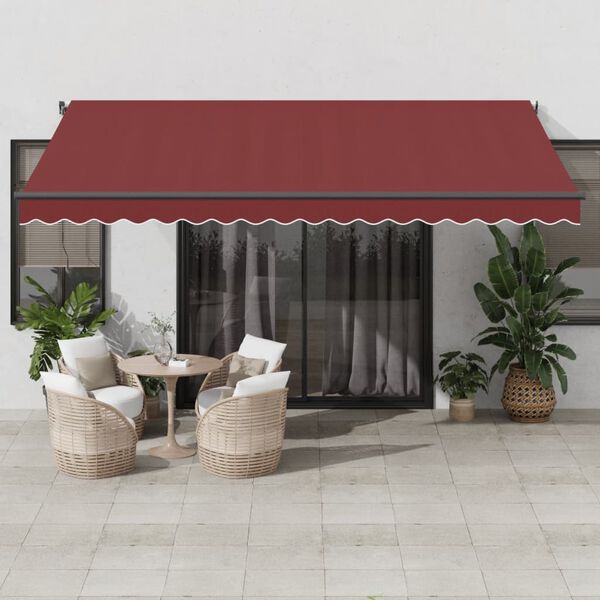 vidaXL Tenda da Sole Retrattile Automatica con LED Bord&ograve; 450x350 cm