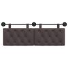 vidaXL Testata appesa Marrone Scuro 130 x 55 x 7 cm Tessuto