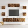 vidaXL Set di Mobili Porta TV 7 pz Rovere Fumo in Legno Multistrato