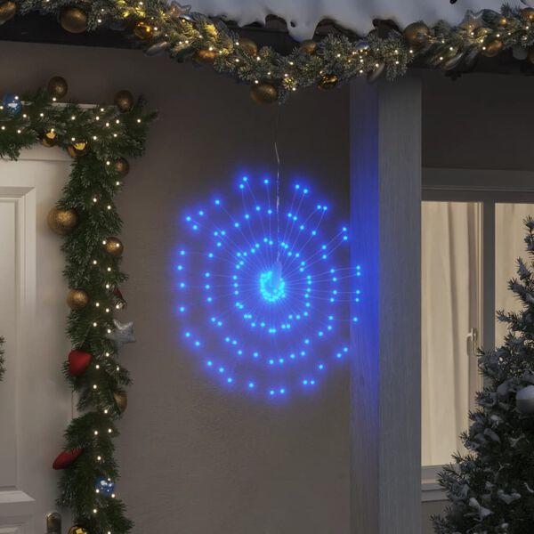 vidaXL Illuminazioni di Natale Galassia 140 LED 2pz Blu 17 cm