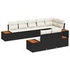 vidaXL Set Divano da Giardino con cuscino 8 pcs Nero Poly Rattan