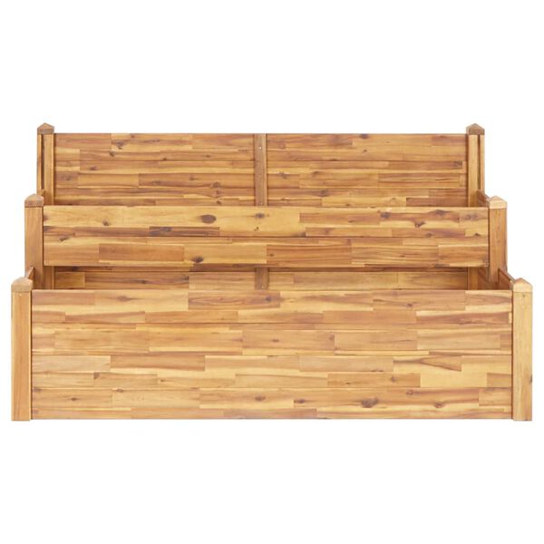 vidaXL Fioriera da Giardino a 2 Livelli 160x75x84cm Massello di Acacia