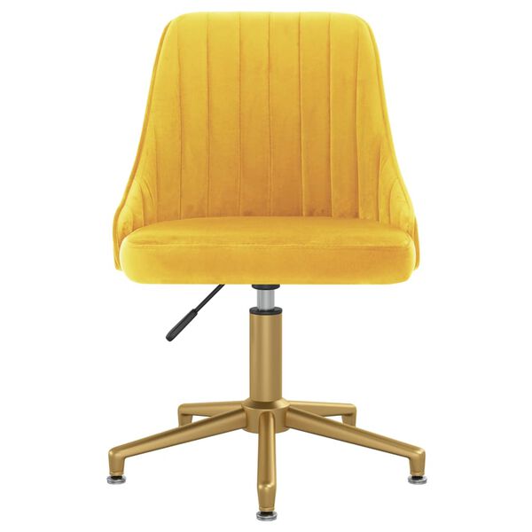 vidaXL Sedie da Pranzo Girevoli 6 pz Gialle in Velluto