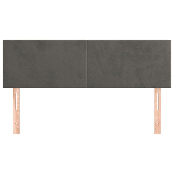 vidaXL Testiere 2 pz Grigio Scuro 72x5x78/88 cm in Velluto