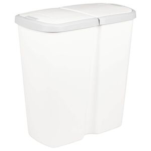 vidaXL Cestino della Spazzatura Bianco 48,5 x 28 x 51 cm PP