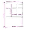 vidaXL Testiera per Letto Nera 80,5x4x100 cm in Legno Massello di Pino