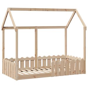 vidaXL Giroletto Casetta per Bambini 80x160 cm Legno Massello di Pino