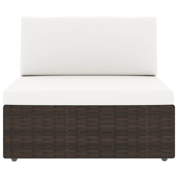 vidaXL Set Divani da Giardino 8 pz in Polyrattan Marrone