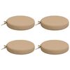 vidaXL Cuscini per Sedia in 4 Pezzi SOEST 4 pz 100% Poliestere Sabbia