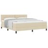 vidaXL Letto box spring con materasso Crema 180 x 200 cm Tessuto