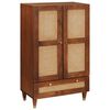 vidaXL Mobile Alto Marrone 60 x 33,5 x 100 cm Legno di mango massello