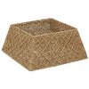 vidaXL Collare per Albero di Natale Quadrato Naturale 50 x 50 x 25 cm