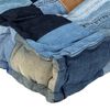 vidaXL Set Cuscini per Divani Pallet 3pz Blu Denim Patchwork