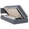 vidaXL Letto con Contenitore Grigio scuro 90 x 200 cm Velluto