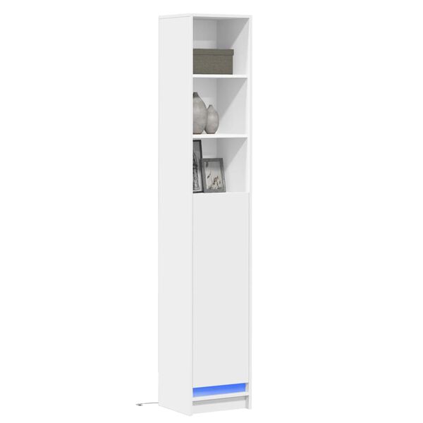 vidaXL Credenza con LED Bianca 36x32,5x200 cm in Legno Multistrato