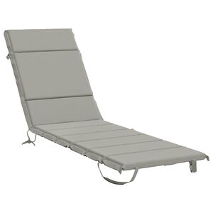 vidaXL Cuscino per Lettino GEMERT 100% Poliestere Grigio