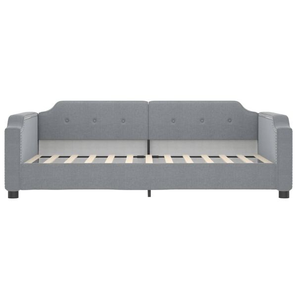 vidaXL Divano Letto con Materasso Grigio Chiaro 90x190 cm in Tessuto