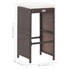 vidaXL Set da Bar da Giardino 7 pz con Cuscini in Polyrattan Marrone
