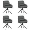 vidaXL Sedie da pranzo girevoli 4 pcs Similpelle Grigio