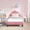 vidaXL Struttura letto bambini con testata Rosa 80 x 160 cm Velluto
